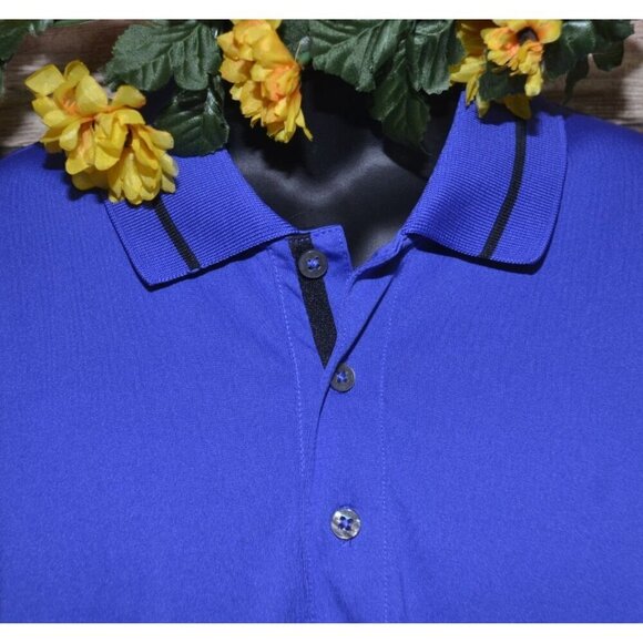 IZOD X-Treme Function Golf Men's Size XXL Blue Pullover Polo Shirt 1/4 Button Up - Picture 3 of 8